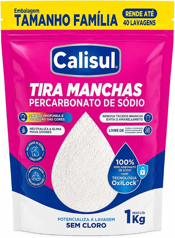 Percarbonato de Sódio 1kg 100% Puro - Limpeza Profunda Com Oxigênio Ativo Tira Manchas das Roupas Sem Cloro e Seguro Para Limpeza Doméstica | Amazon.com.br