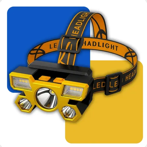 Lanterna De Cabeça Farol Led Forte Potente Recarregável Usb Ajustável Cor Da Luz Branca Oficina Mecânica Pesca Camping Bike Ciclismo Apegashop