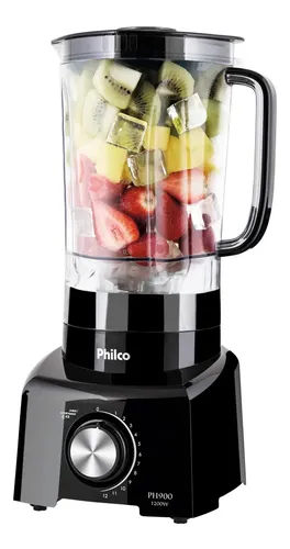 Liquidificador Philco 1200W 3L 12 Velocidades Preto PH900